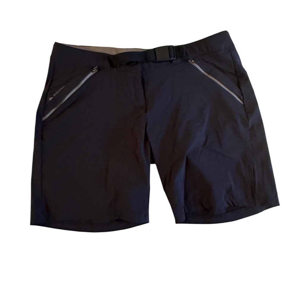 Quechua Decathlon Mens Small Black Hiking Shorts Technical Built-in Belt 76329